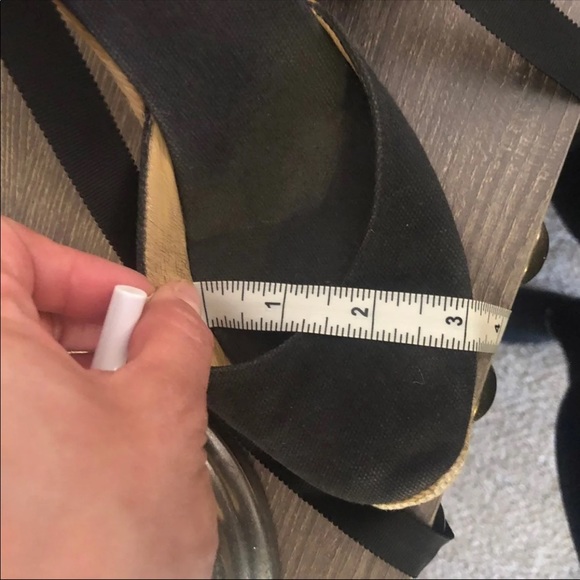 SOLD Christian Lounoutin lace up wedge 38.5 & 38 - Picture 12 of 12